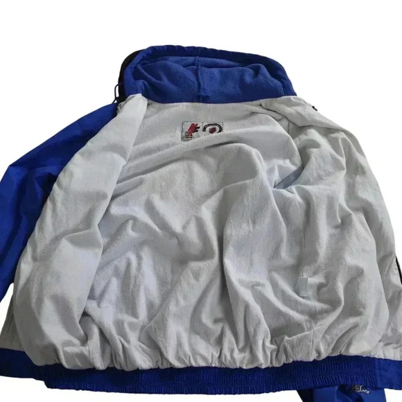 Vintage Toronto Maple Leafs Jacket Blue Hooded Insulated Size Medium - Picture 10 of 14